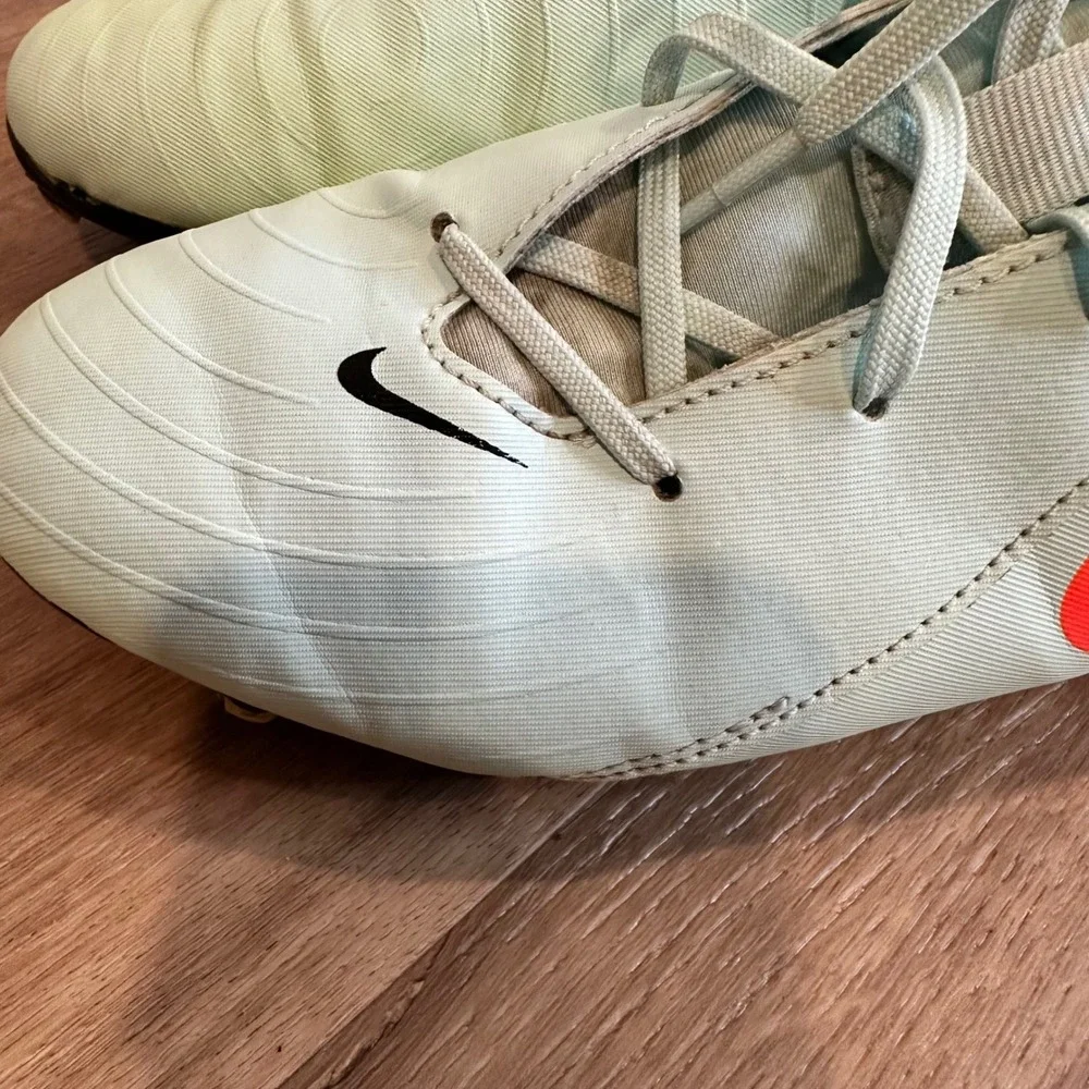 Nike Phantom GX Soccer Cleats Kids 3.5Y Blue Orange Athletic Shoes Youth Sports